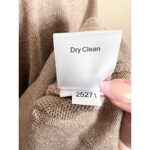 Garnet Hill 100% Wool Knit Poncho Turtleneck Sweater Medium Comfy Fringe - Picture 9 of 9